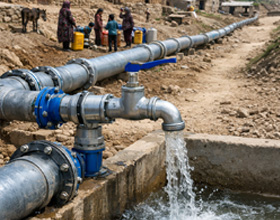 Sohbeit pipeline network in Tajikistan